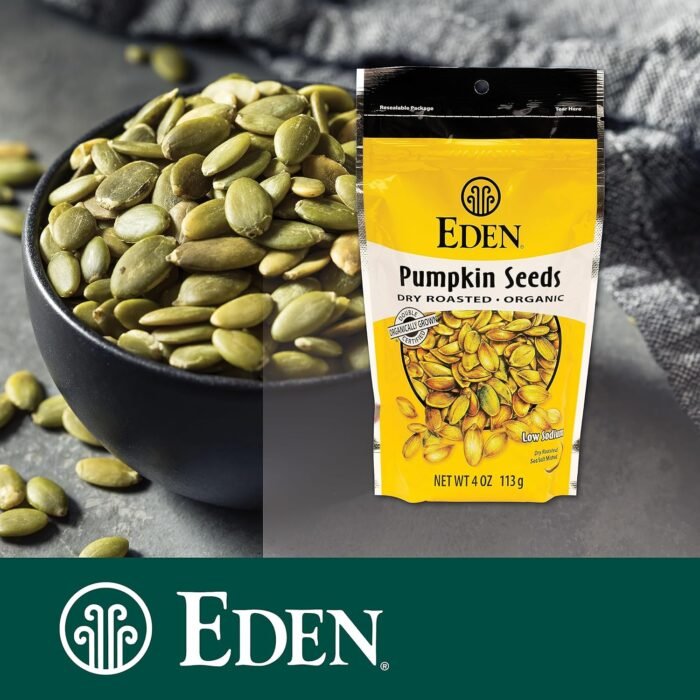 eden organic pumpkin seeds dry roasted pack