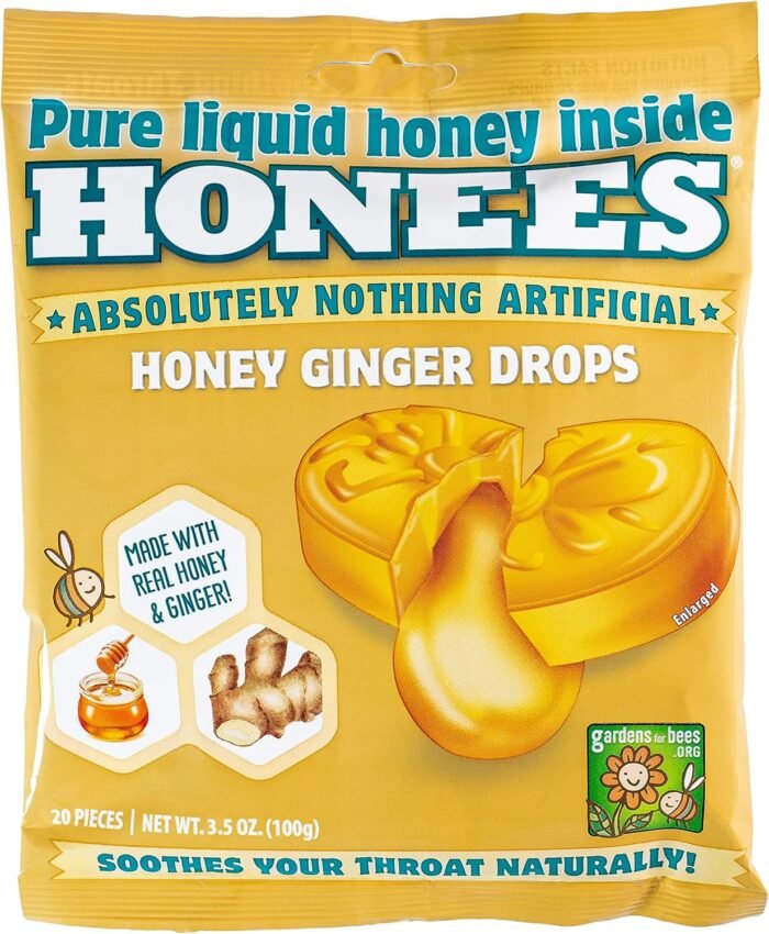 honees honey ginger drops pack