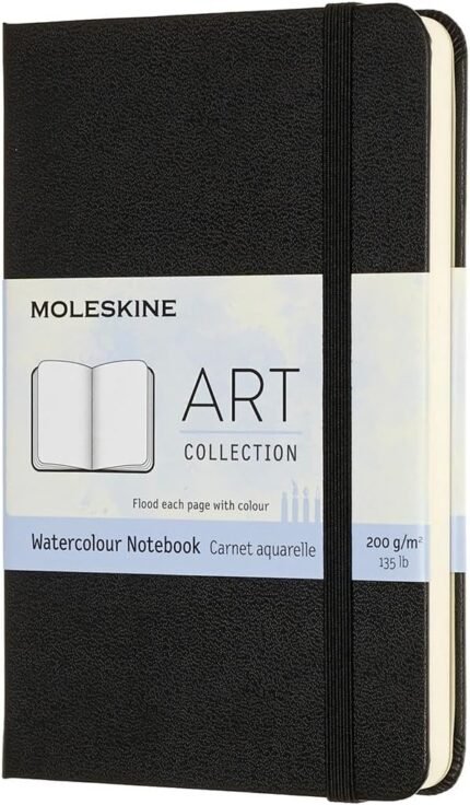 moleskine art water color pocket black 60 pages