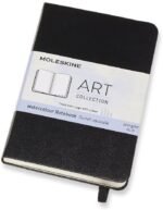 moleskine art watercolor notebook pocket black 60 pages