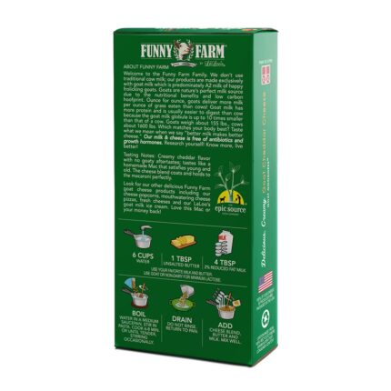 funny farm brown rice & quinoa pasta cheddar