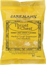 jakemans honey lemon menthol throat lozenges pack
