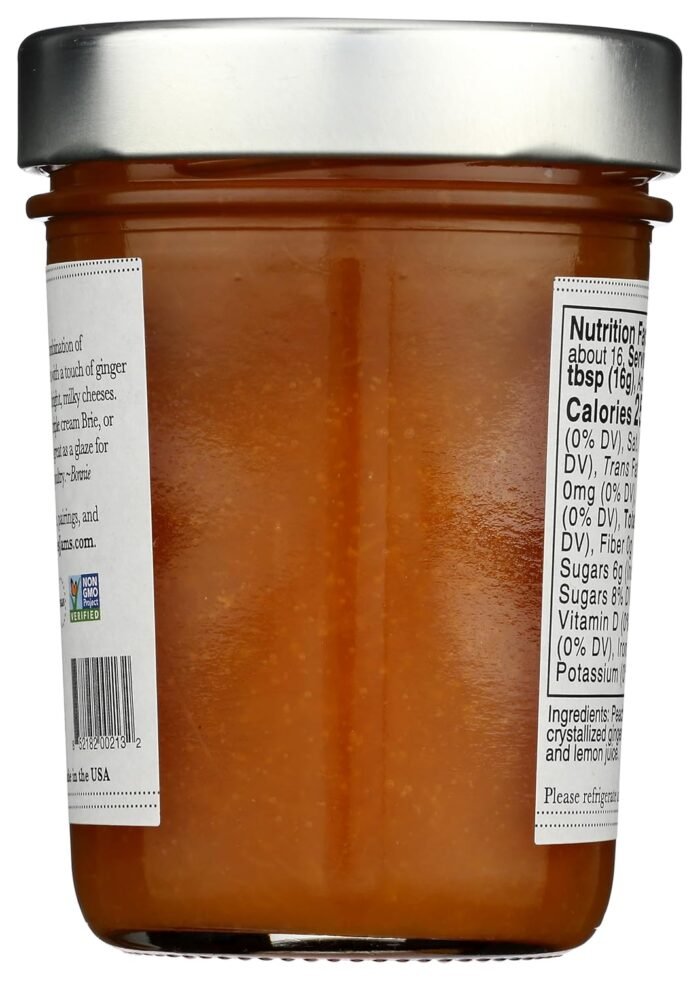 bonnies jams peach ginger jam