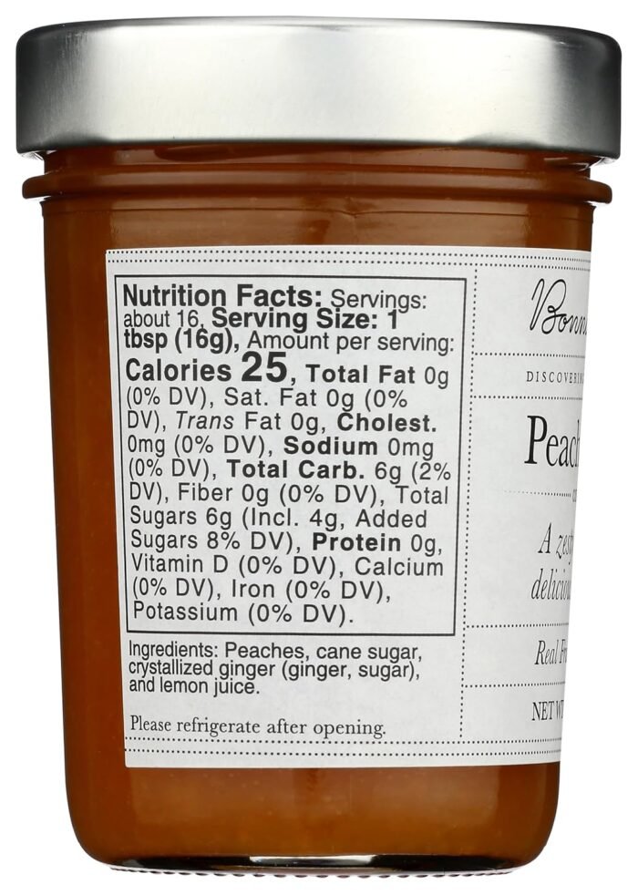 bonnies jams peach ginger jam
