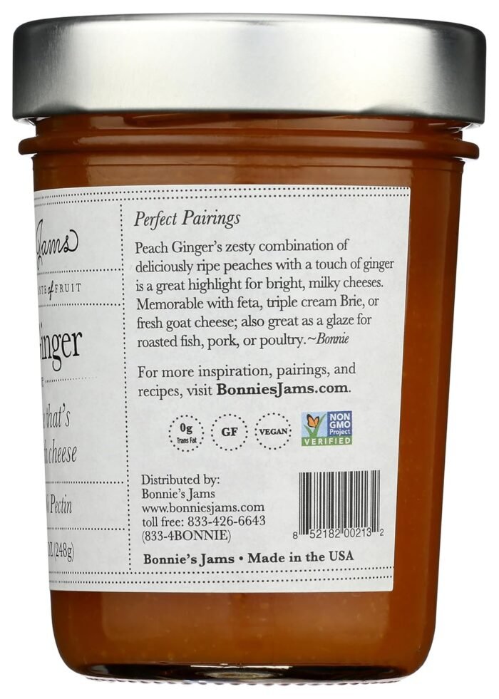 bonnies jams peach ginger jam