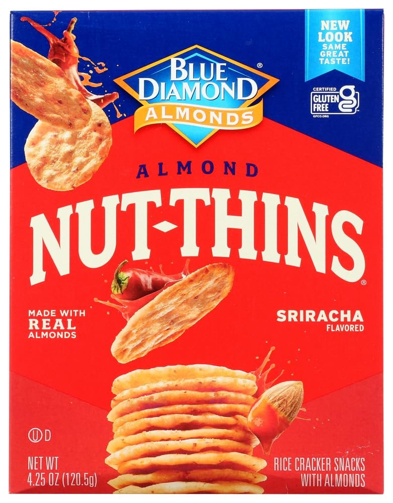 blue diamond alonds nut thins sriacha pack