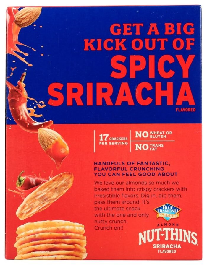 blue diamond almonds nut thins sriacha