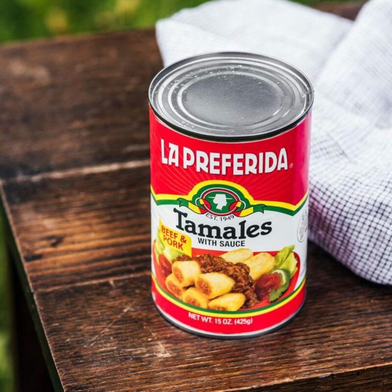 la preferida beef & pork tamales with sauce