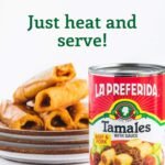 la preferida beef & pork tamales with sauce