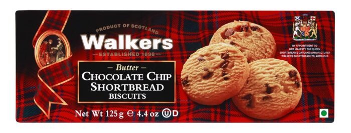 walkers chocolate chip shortbread biscuits pack