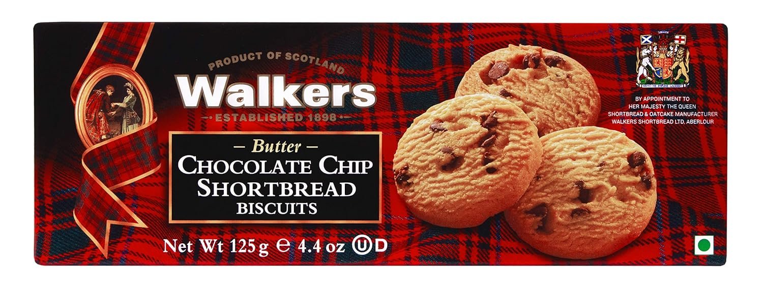 walkers chocolate chip shortbread biscuits pack