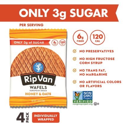 rip van wafels honey & oats pack
