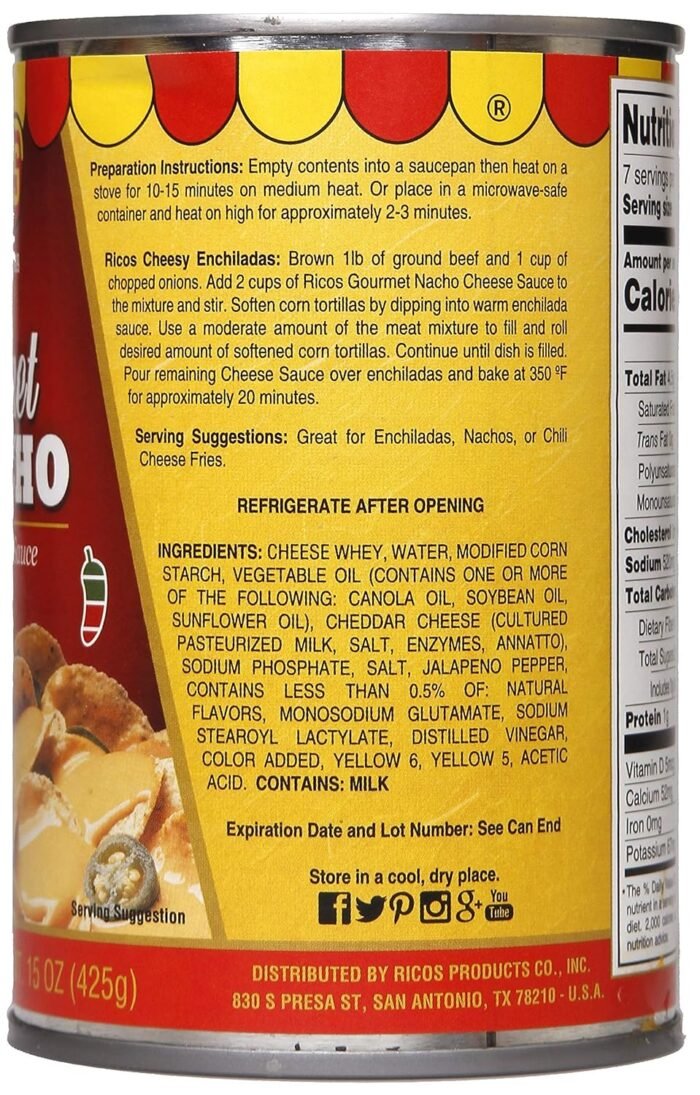 ricos gourmet nacho cheddar cheese sauce