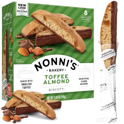 nonnis toffee almond biscotti pack
