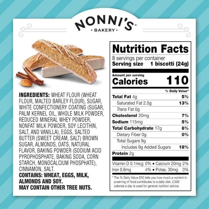 nonnis bakery cinnamon coffee cake biscotti pack