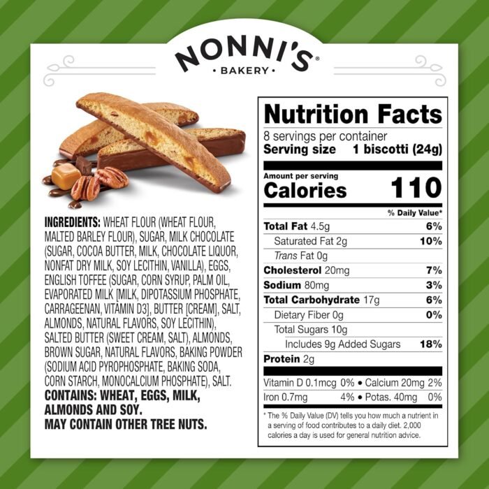nonnis toffee almond biscotti pack