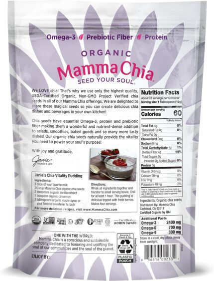 mamma chia organic black chia seeds pack