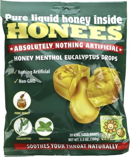honees honey menthol & eucalyptus cough drops
