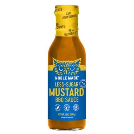 Noble Made Less-Sguar Mustard BBQ Sauce, 13 Fl Oz