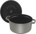 staub mini round dutch oven graphite grey 14cm