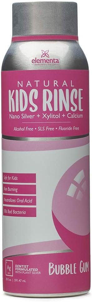 Elementa Natural Kids Oral Rinse Bubble Gum, 20 Oz