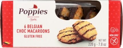 Poppies Gluten Freee Belgian Choc Macaroons, 7.8 Oz