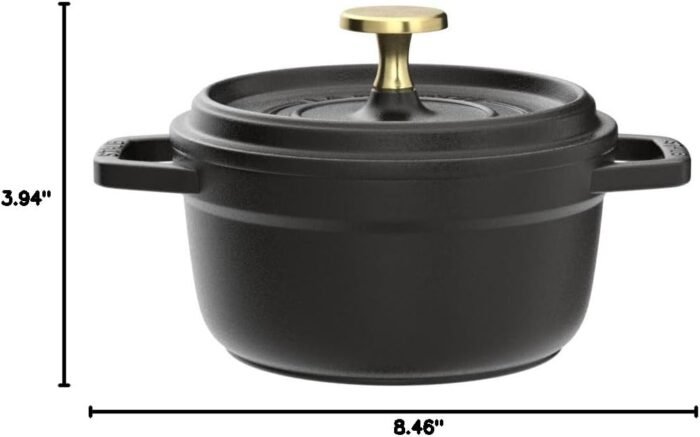 staub la cocotte round black 16 cm