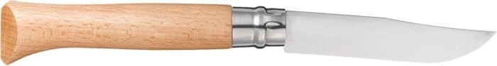 opinel no 12 stainless steel pocket knife beechwood