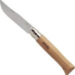 opinel no 12 stainless steel pocket knife beechwood