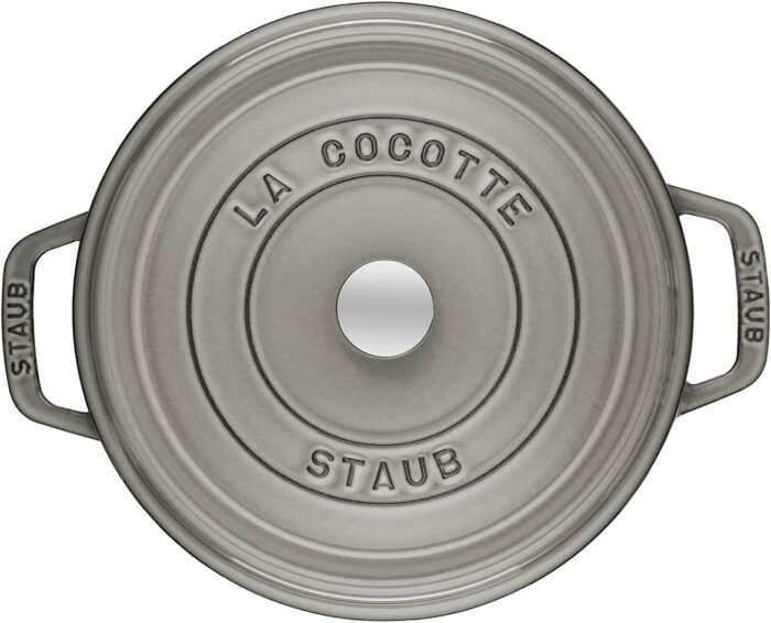 staub mini round dutch oven graphite grey 14cm