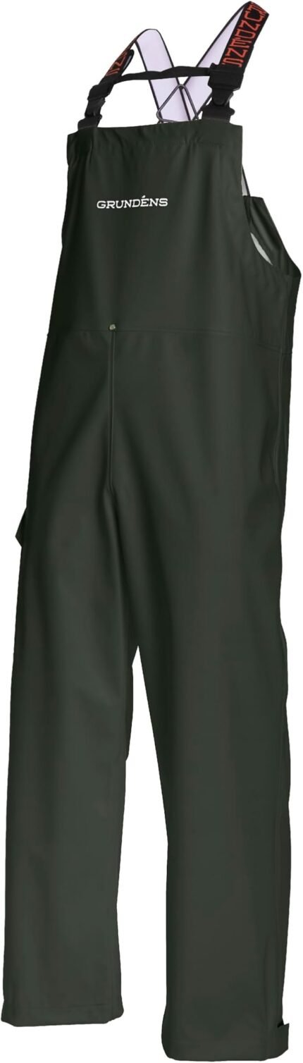 grundens men's neptune fishing bib pants green xs