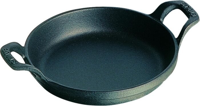 staub two handle pot black