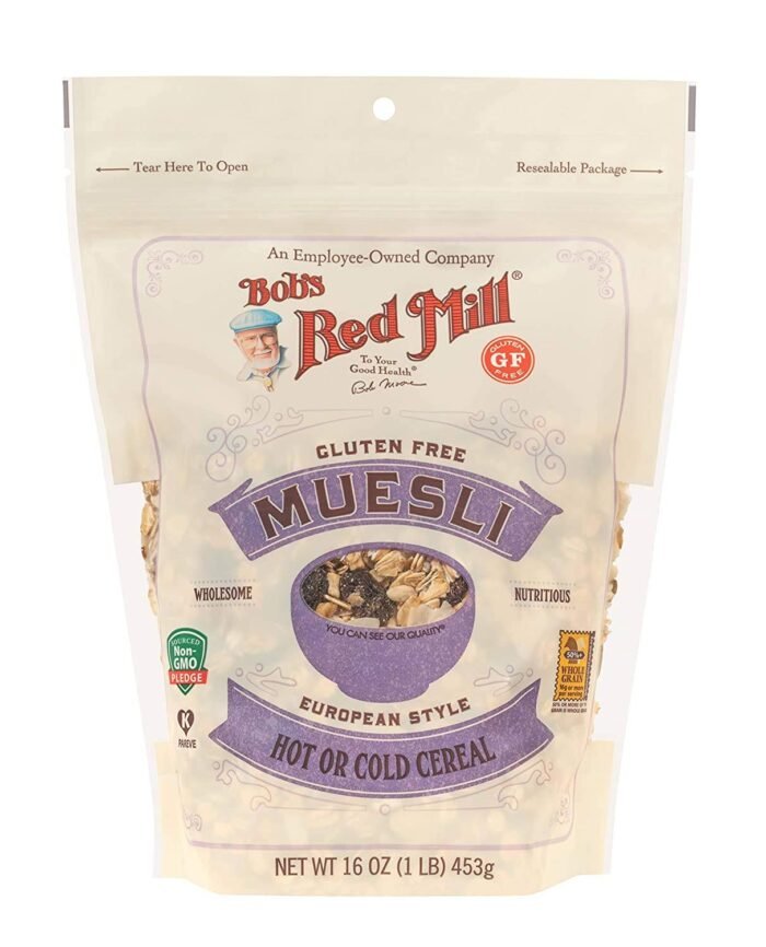 bobs red mill gluten free muesli cereal pack