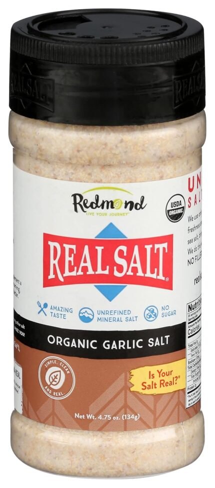 Redmond Real  Organic Garlic Salt, 4.75 Oz