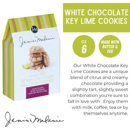 j&m foods white chocolate key lime cookies pack