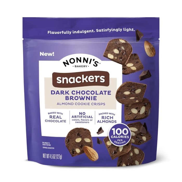 nonnis bakery snackers dark chocolate brownie pack