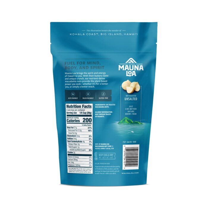 mauna loa natural roasted macadamia nuts pack