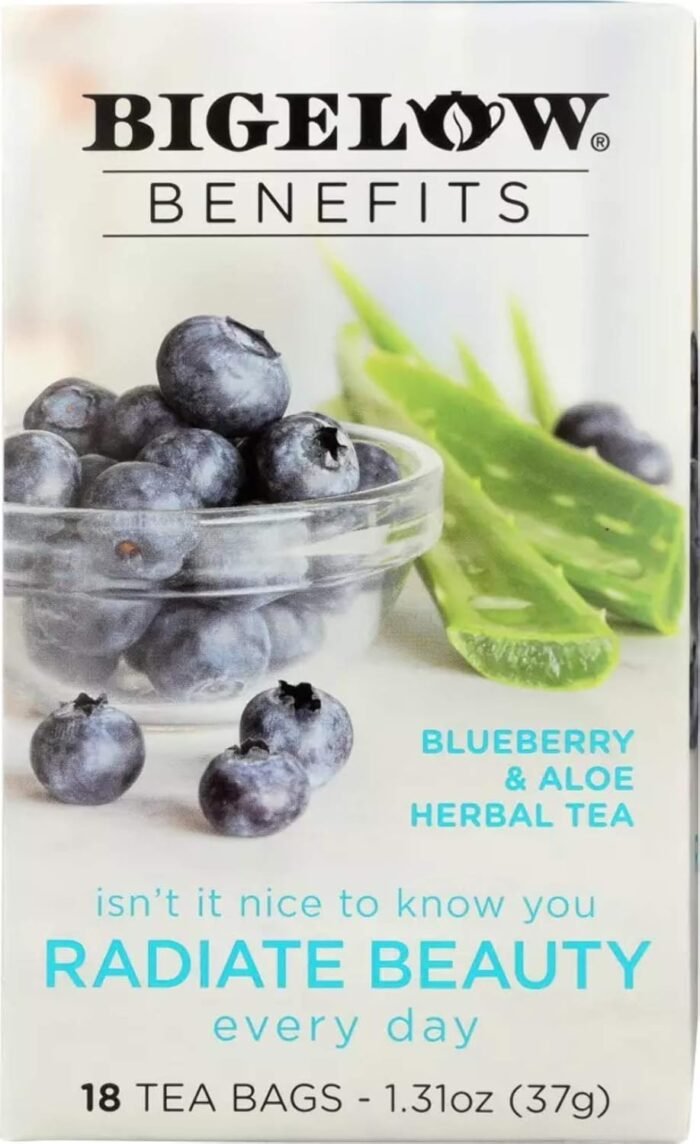 bigelow tea blueberry & aloe herbal tea pack