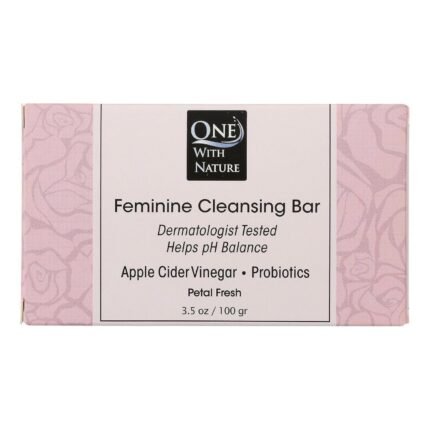 One With Nature Feminine Cleansing Bar Soap, 3.5 Oz