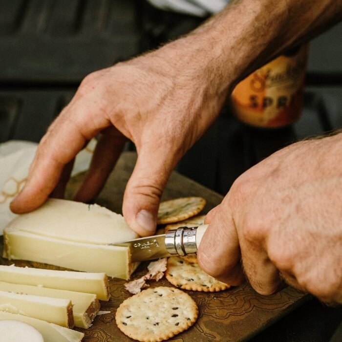 opinel no 12 stainless steel pocket knife beechwood