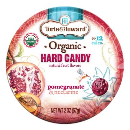 Torie & Howard Pomegranate & Nectarine Hard Candy, 2 Oz