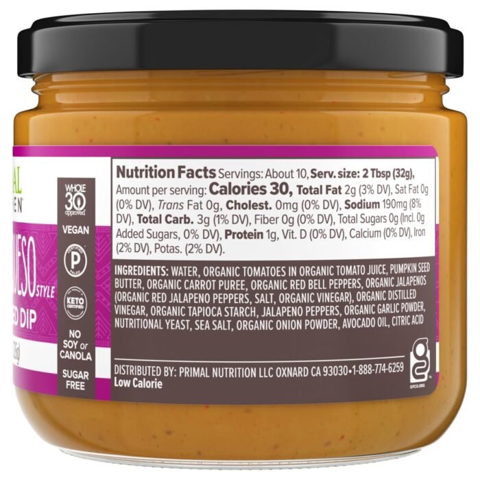 primal kitchen spicy queso dip