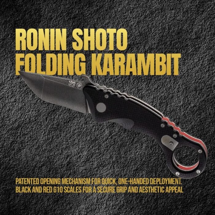 spartan blades shoto tonin folding karambit knife black
