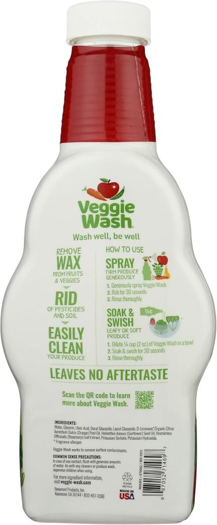 veggie wash fruit and vegetable wash