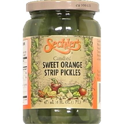 Sechler's Pickle Candied Sweet Ornge Strip Pickles, 16 Oz