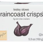 Lesley Stowe Raincoast Crisps Fig & Olive Crackers, 5.3 Oz