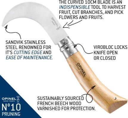 opinel no 10 pruning folding knife