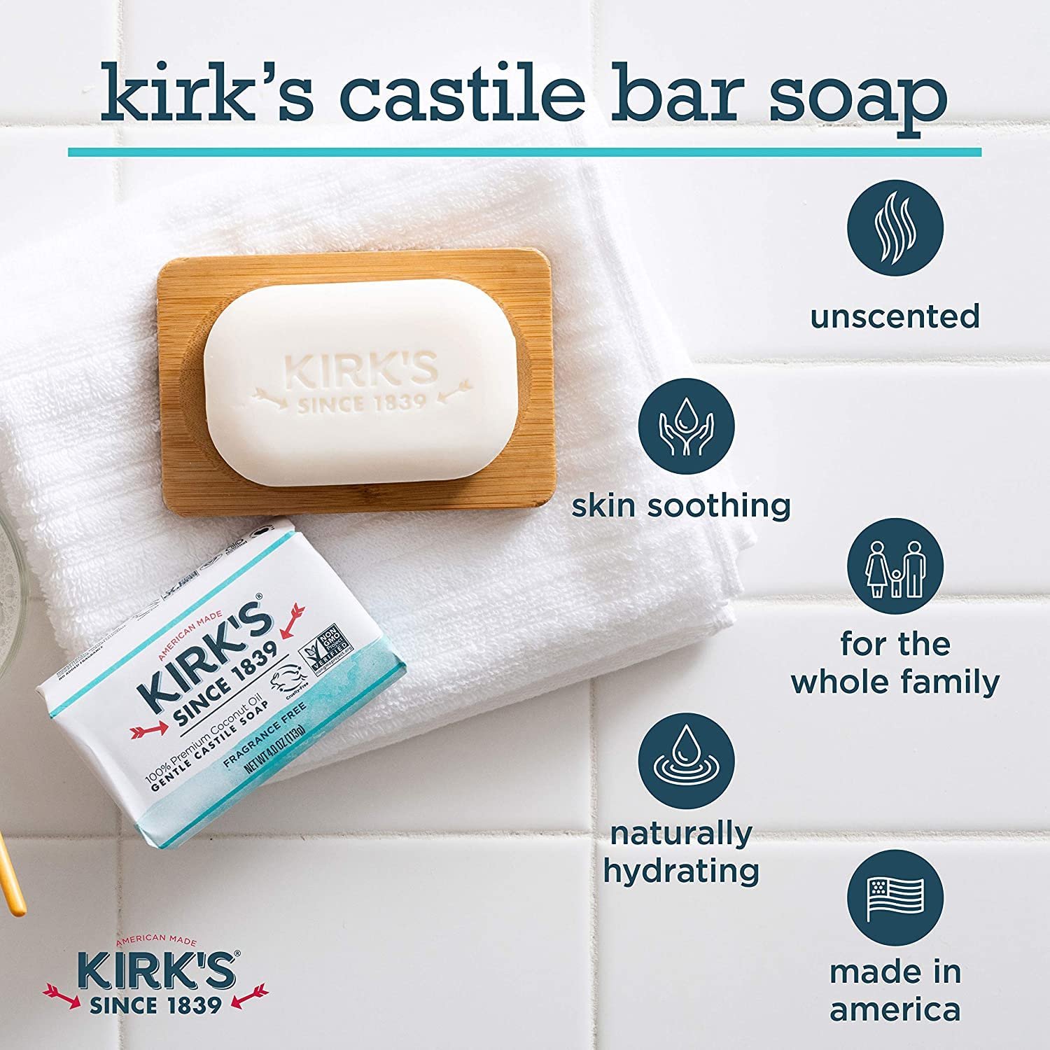 kirk's gentle castile soap fragrance soap