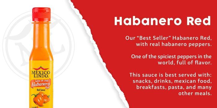 mexico lindo habanero hot red sauce