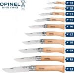 opinel no 12 stainless steel pocket knife beechwood